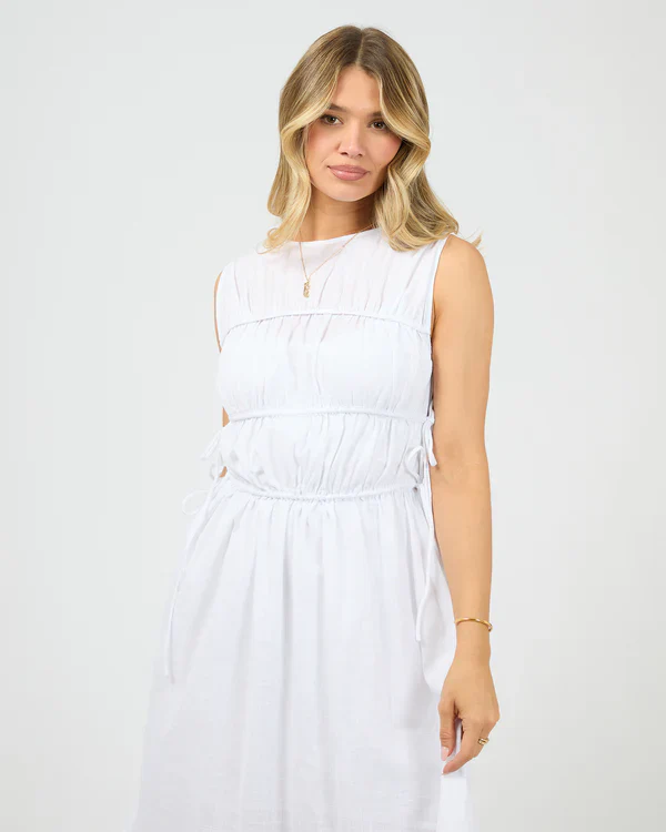All About Eve - Lou Lou Tie Maxi Dress - White - Image 3