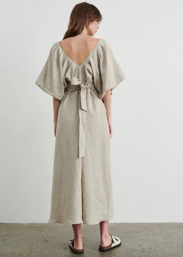 Apartment Clothing - Tess Draped Maxi Dress - Stone - Image 4