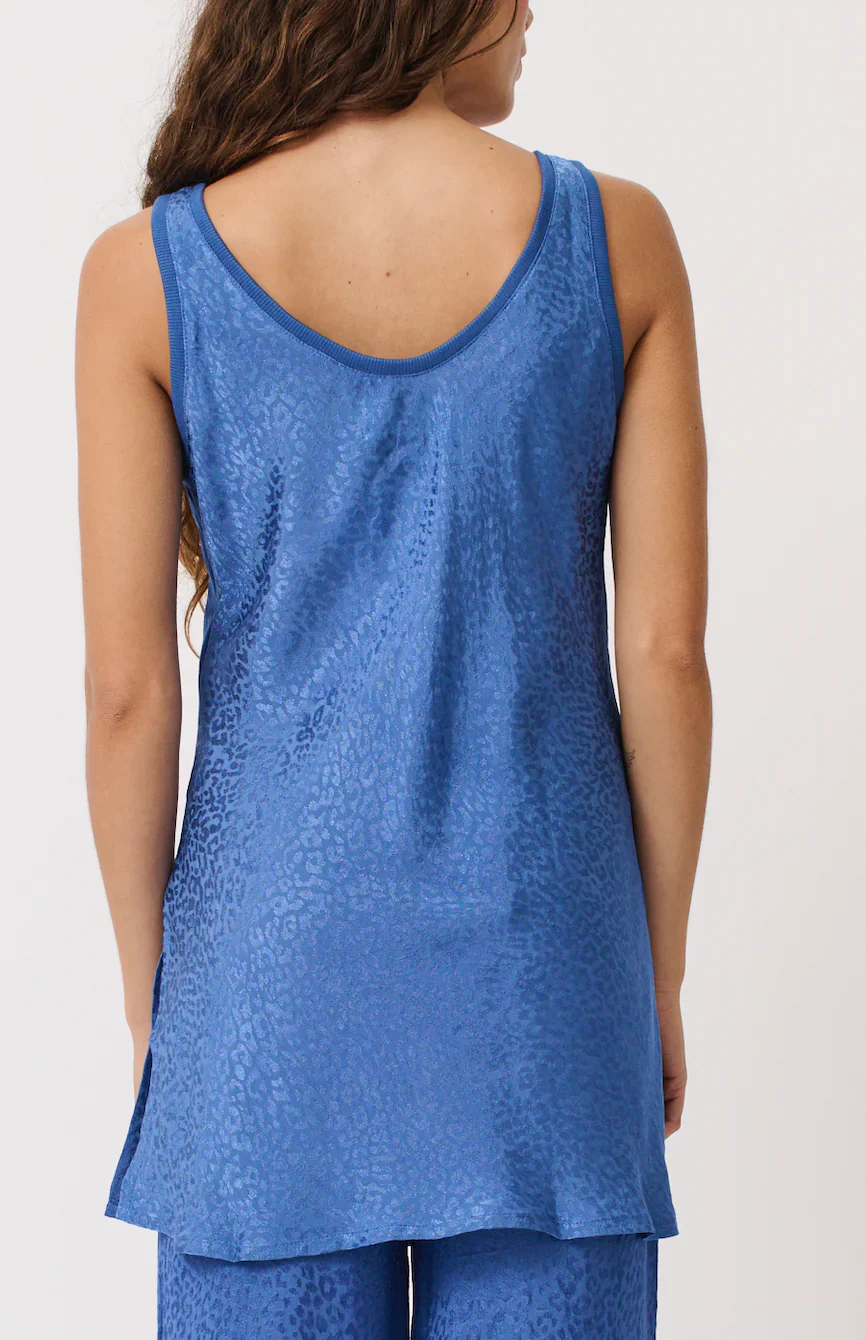 Cartel & Willow - Delilah Tank - Azure Woven Leopard - Image 4