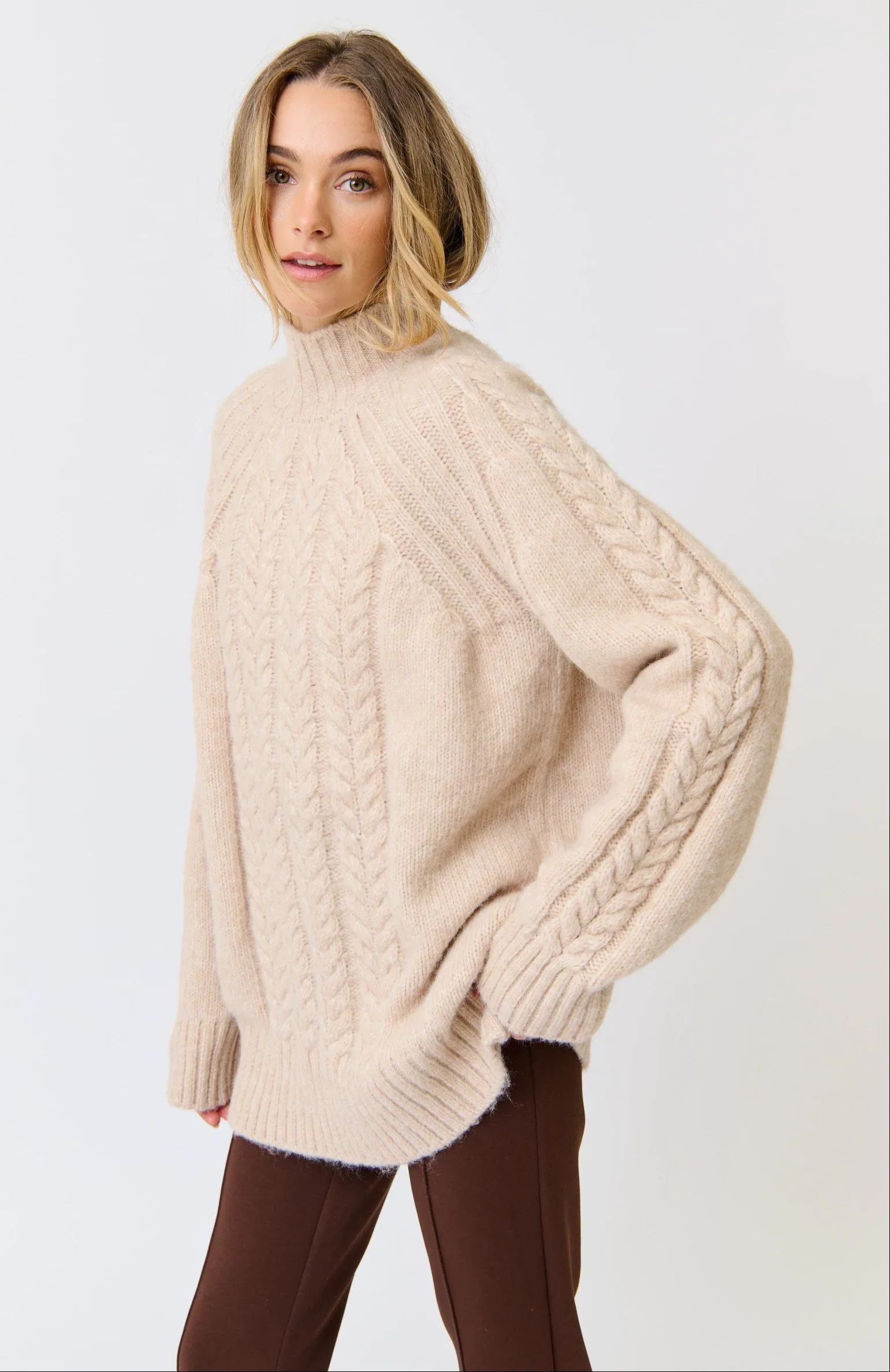 Cartel & Willow - Sienna Knit - Oat Marle - Image 3