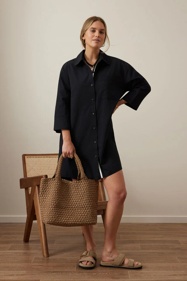 Ceres Life - Anna Shirt Dress - Black - Image 3