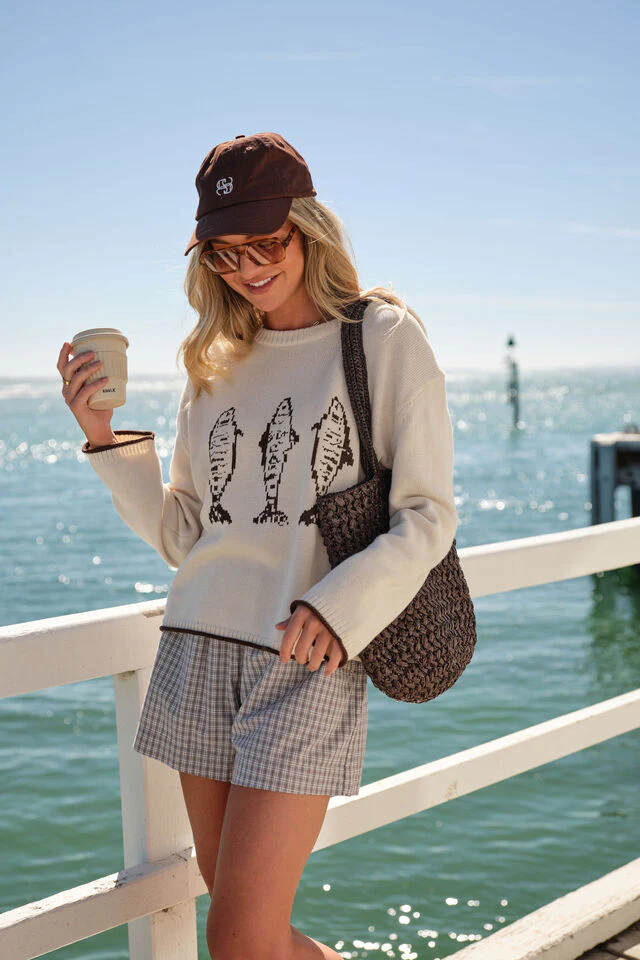 Ceres Life - Mila Short - Wine Choc Blue Check - Image 3