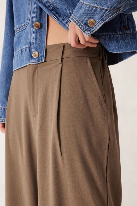 Ceres Life - Pleat Pant - Deep Moss Suiting - Image 3