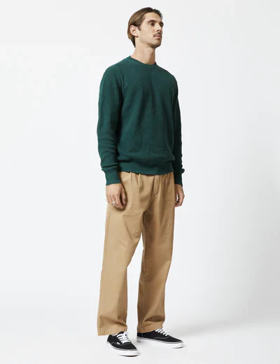 Mr Simple - Sorrento Hemp Knit - Bottle Green - Image 3