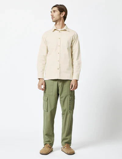 Mr Simple - York Long Sleeve Shirt - Natural - Image 4