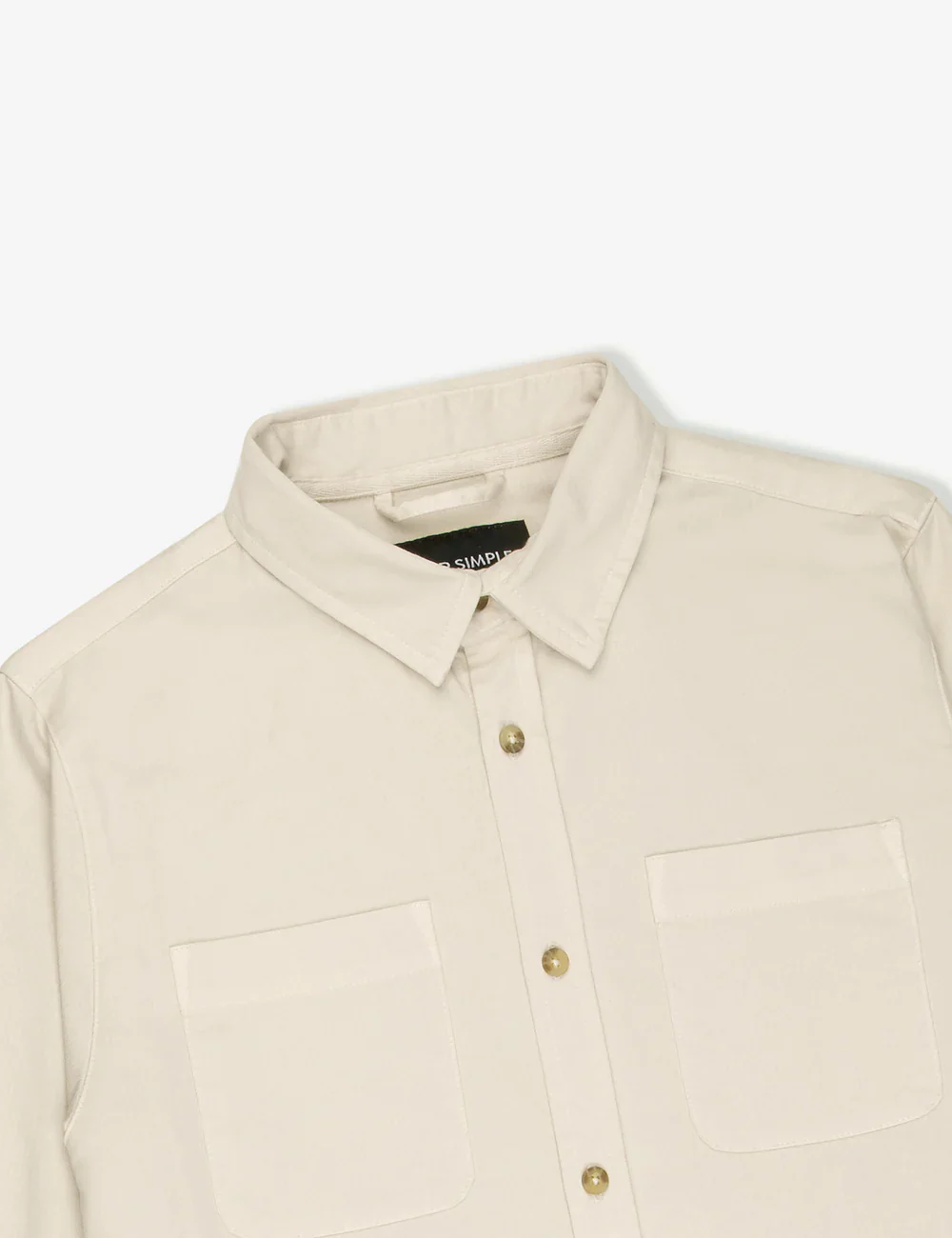 Mr Simple - York Long Sleeve Shirt - Natural - Image 6