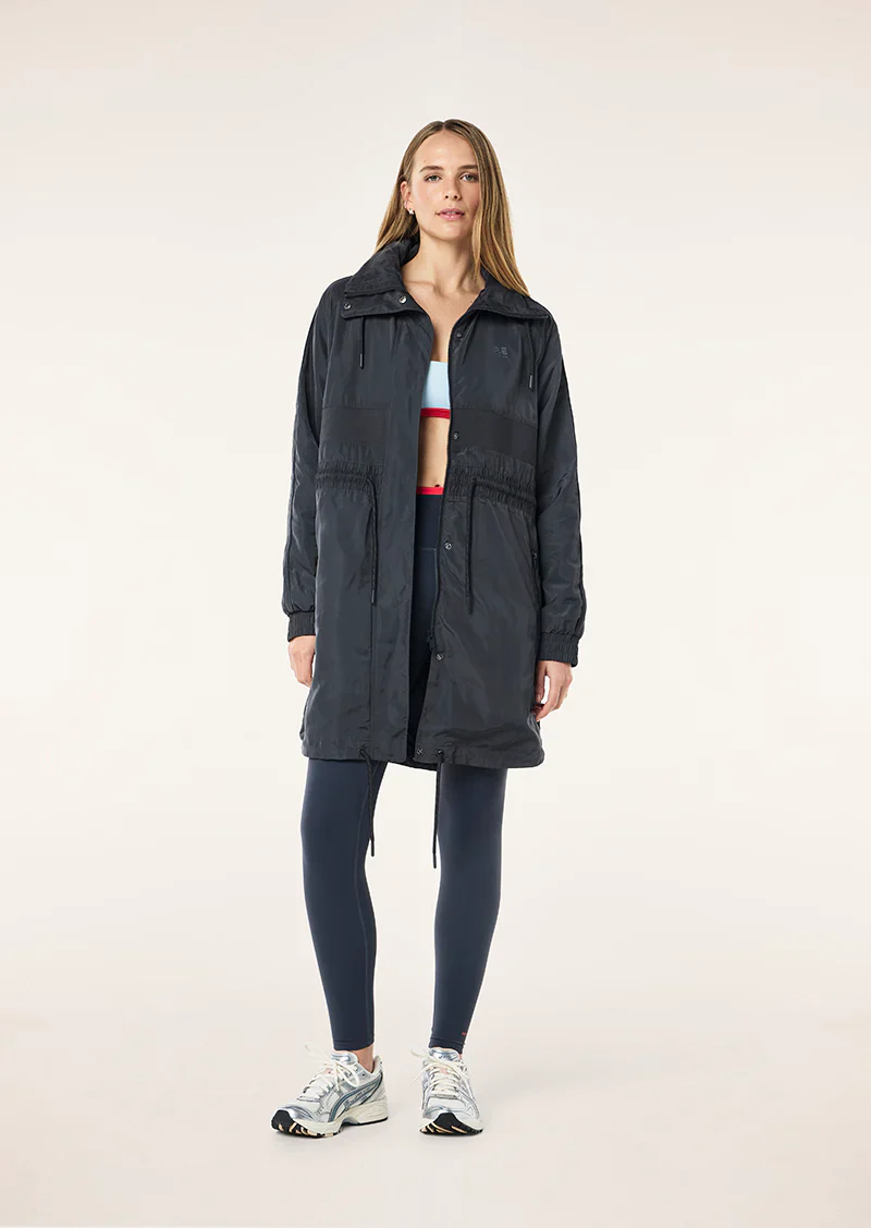 P.E Nation - MID-LENGTH MAN DOWN JACKET IN MARINE BLUE - Image 3