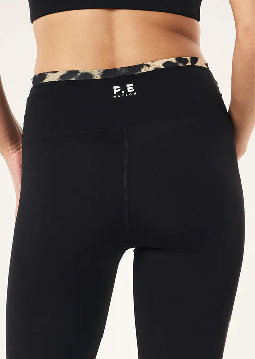 P.E Nation - Vita Full Length Legging - Black/Leopard - Image 4