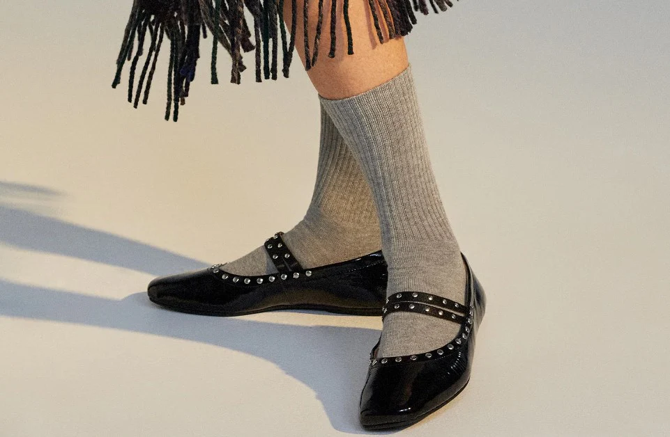 Rollie - Ballet MJ Square Toe Stud - Black Patent - Image 4