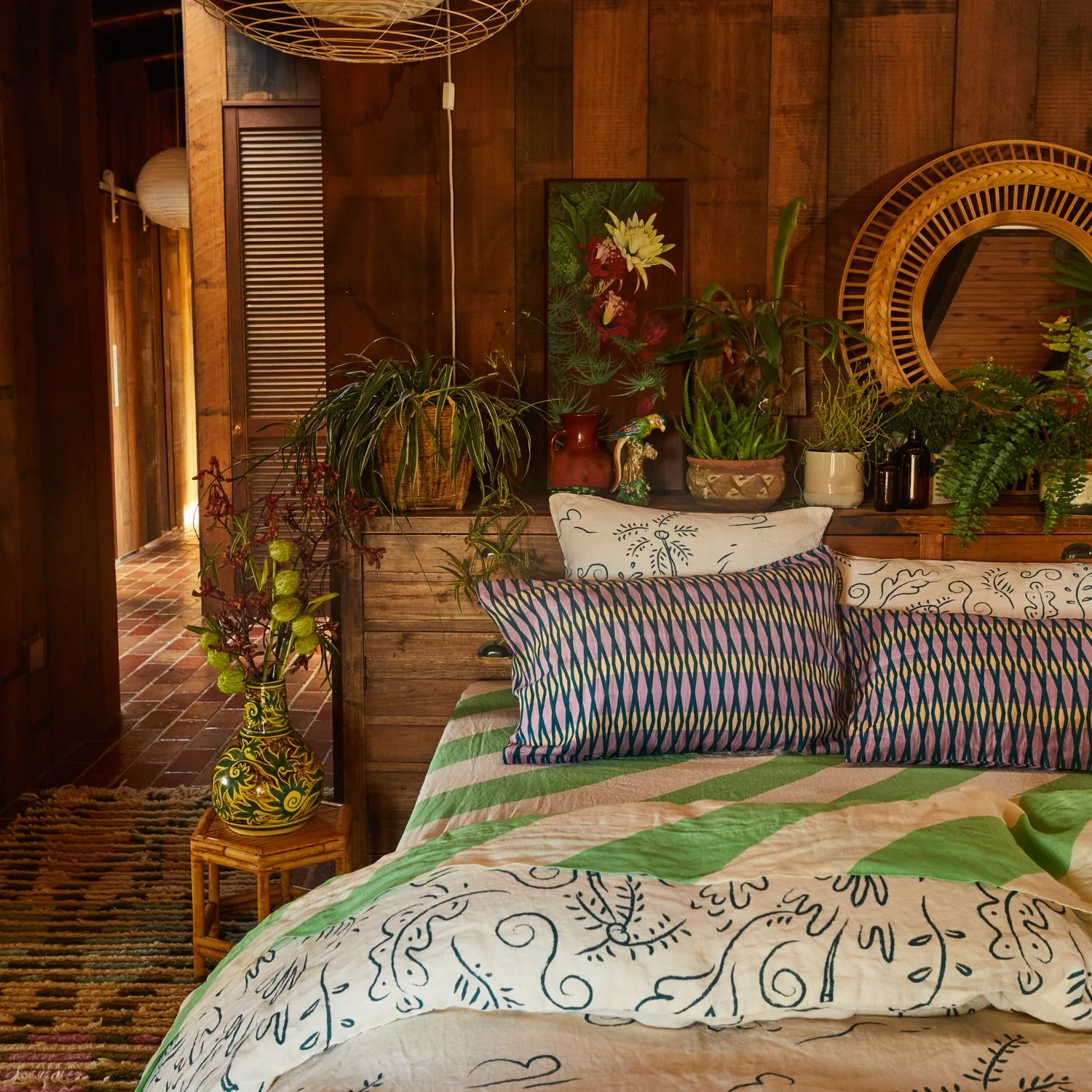 Sage & Clare - Palo Alto Linen Fitted Sheet - Edamame - King - Image 7