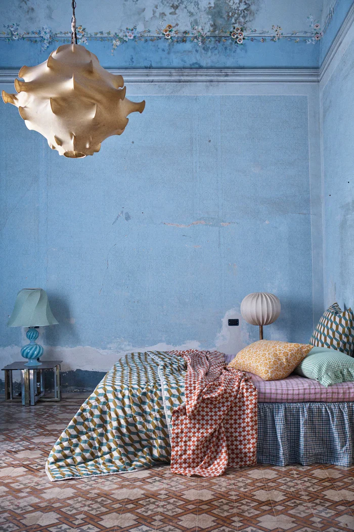 Society of Wanderers - Marmelatta Check Fitted Sheet - King - Image 3